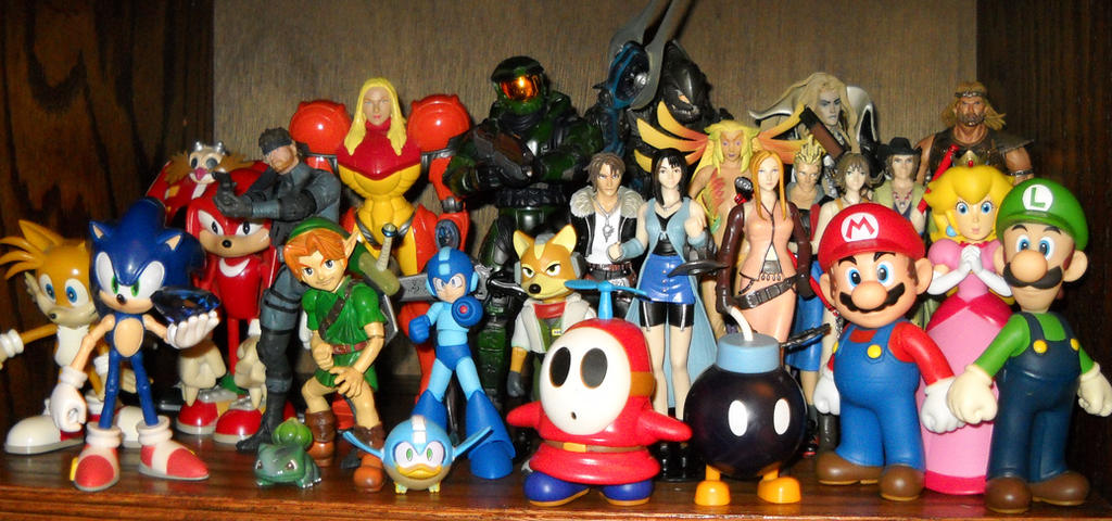 Video Game Figure Shelf by Greyman101 on DeviantArt