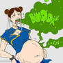 Chun li belly stuffed burp