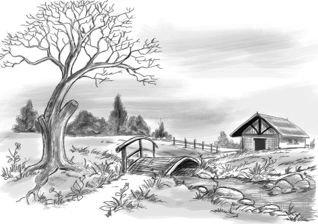 Countryside Drawing Reference Countryside by A-DeeKay on DeviantArt