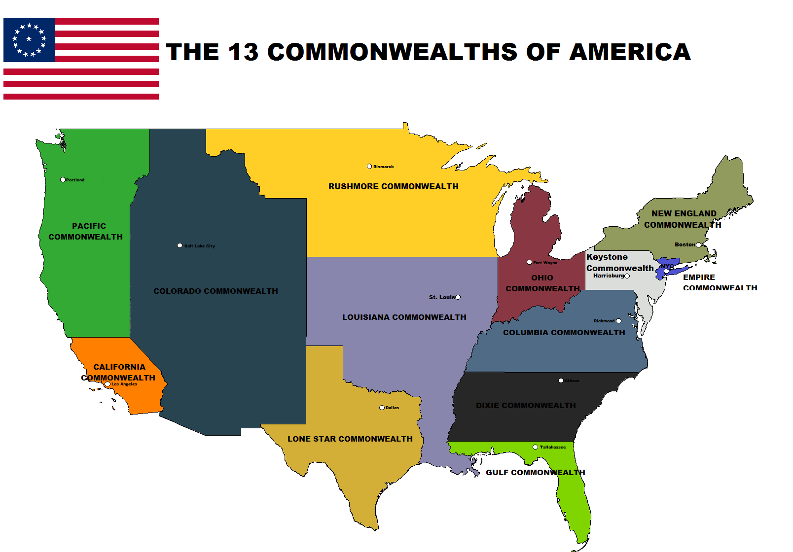 The 13 Commonwealths Of The US By GottfreyUndRoy On DeviantArt the-13-commonwealths-of-the-us-by-gottfreyundroy-on-deviantart