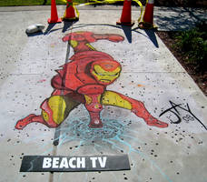 Ironman street painting