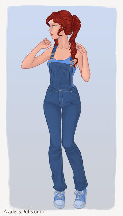 Mary in overalls-Casual-Style by ThomasAnime on DeviantArt