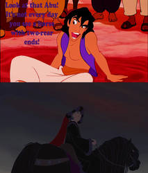 Aladdin calls Frollo a Horse with Two Rear Ends