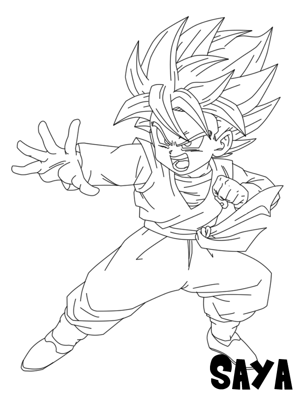 How to Draw Son Goten from Dragon Ball Z (Dragon Ball Z) Step by