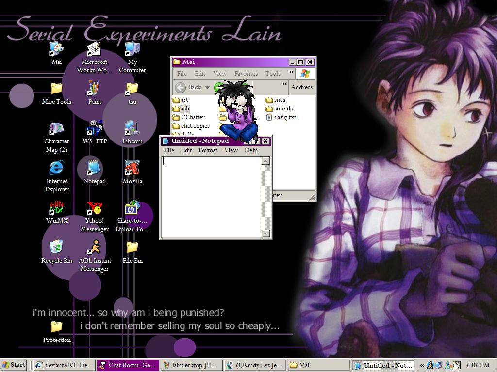 Lain Desktop Theme by tokyorose on DeviantArt