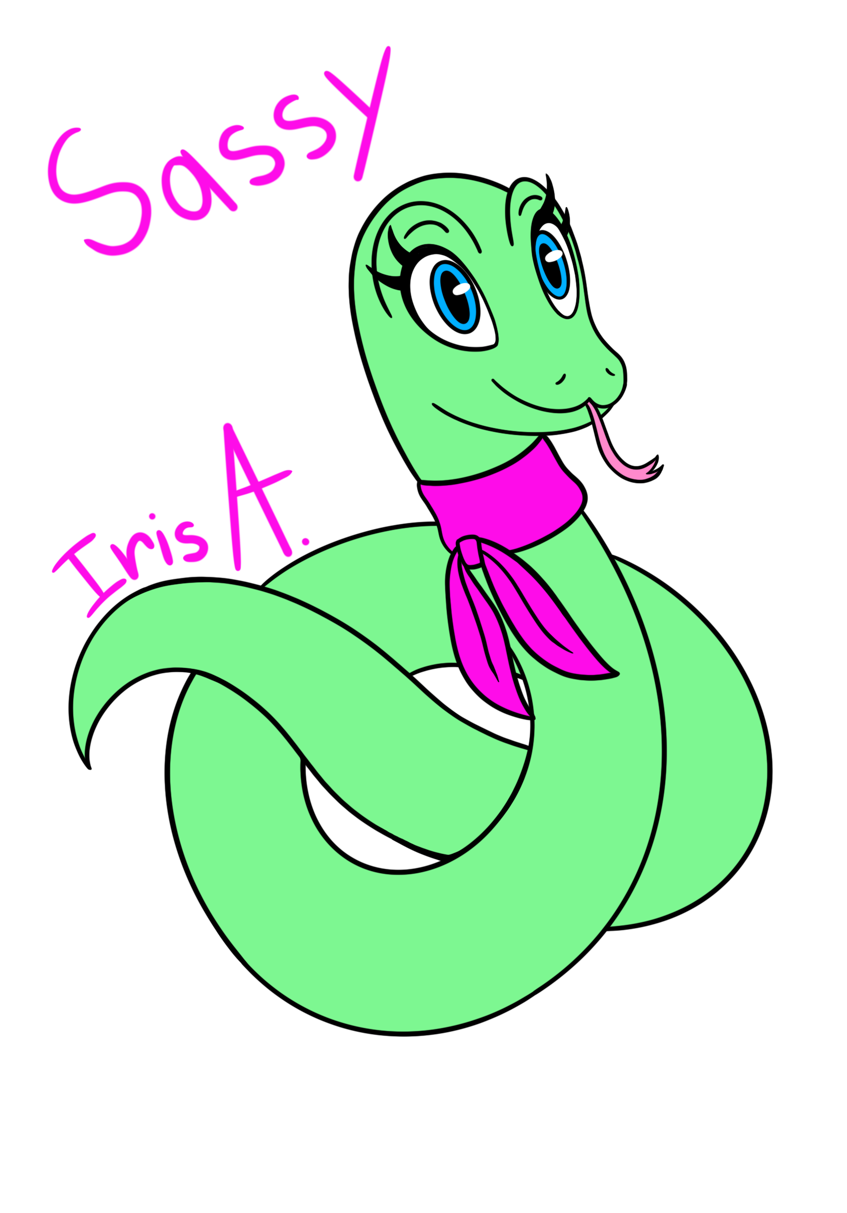 Sassy Python Cartoon Sassy The Ball Python by IrisAcevesAndFriends on DeviantArt