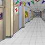 Elementary school hallway