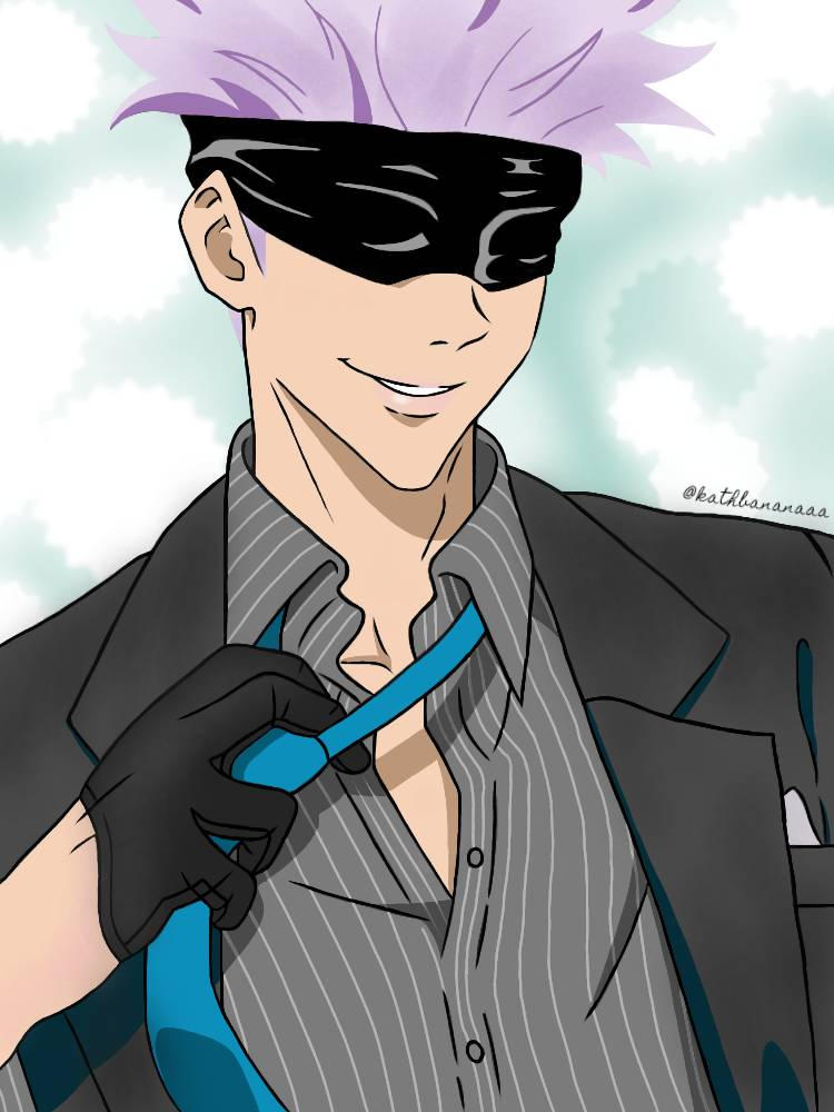 Satoru Gojo in a Suit | 04/25/21 by kathbananaaa on DeviantArt