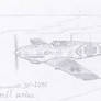 Messerschmitt Bf-109E 'Emil' Pencil Drawing