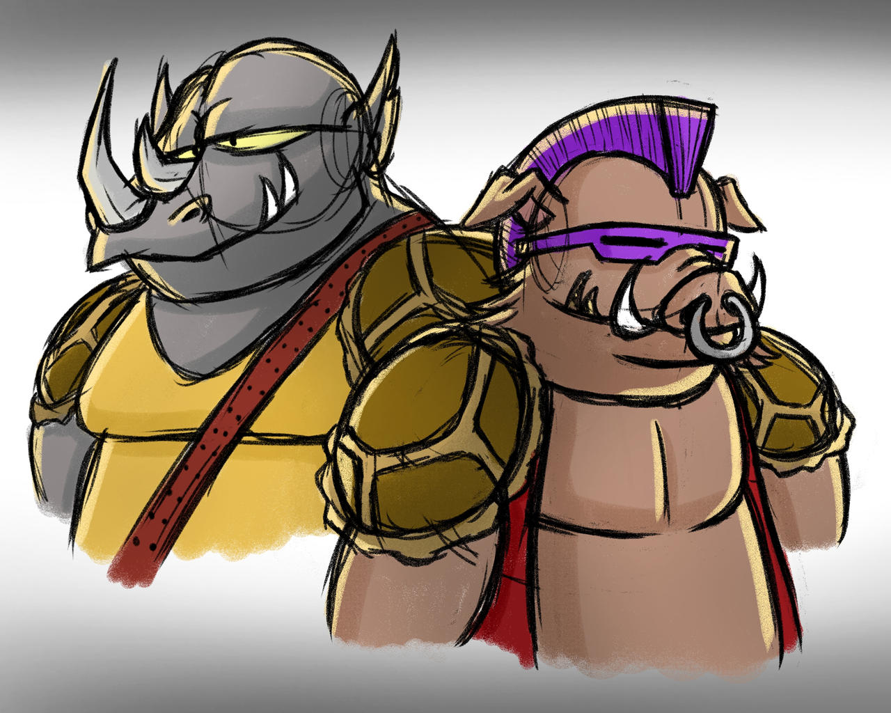 Bebop_Rocksteady by TheToonist02 on DeviantArt