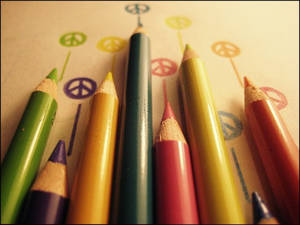 peace love and colored pencils