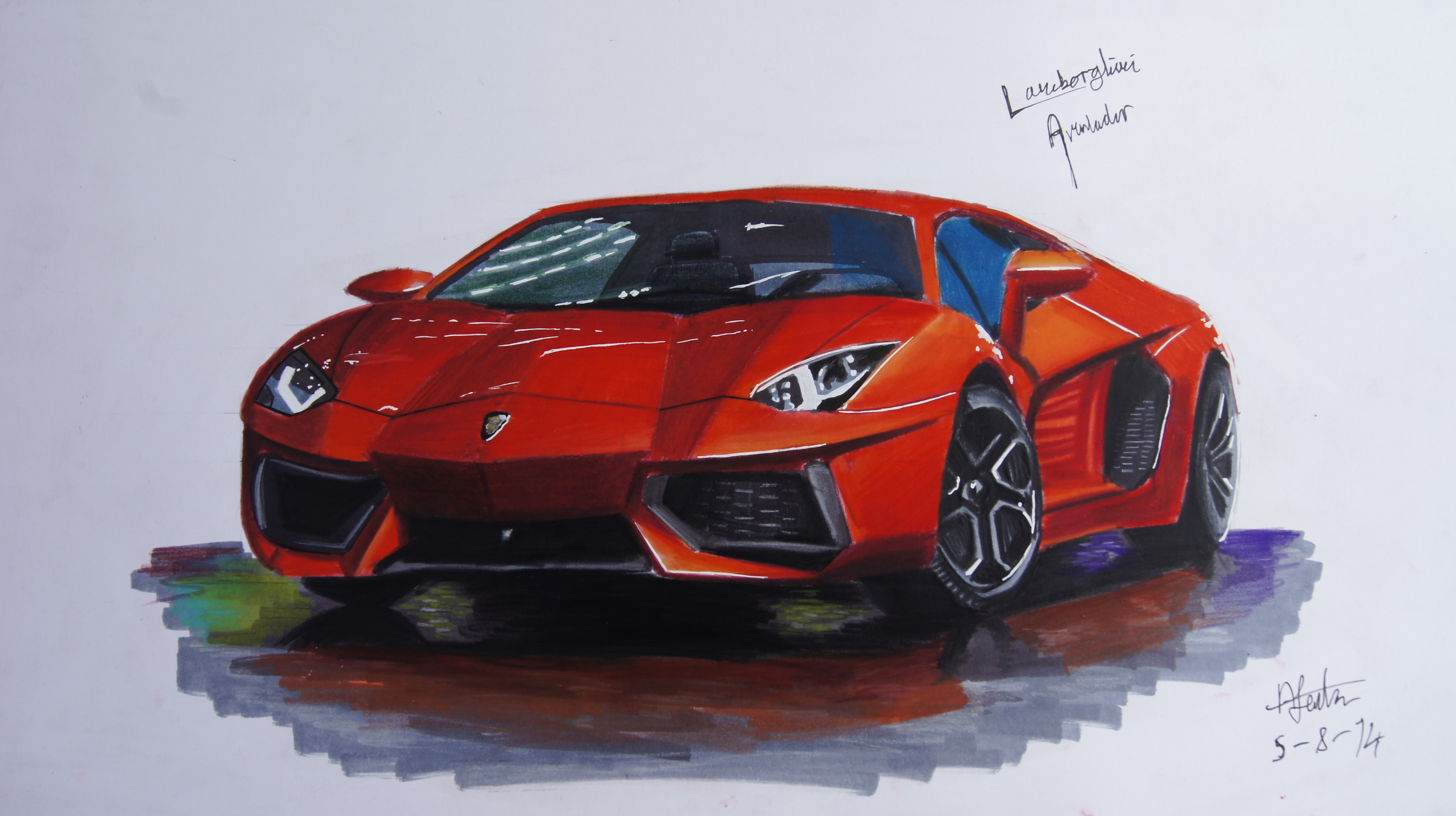 Lamborghini Aventador Illustration