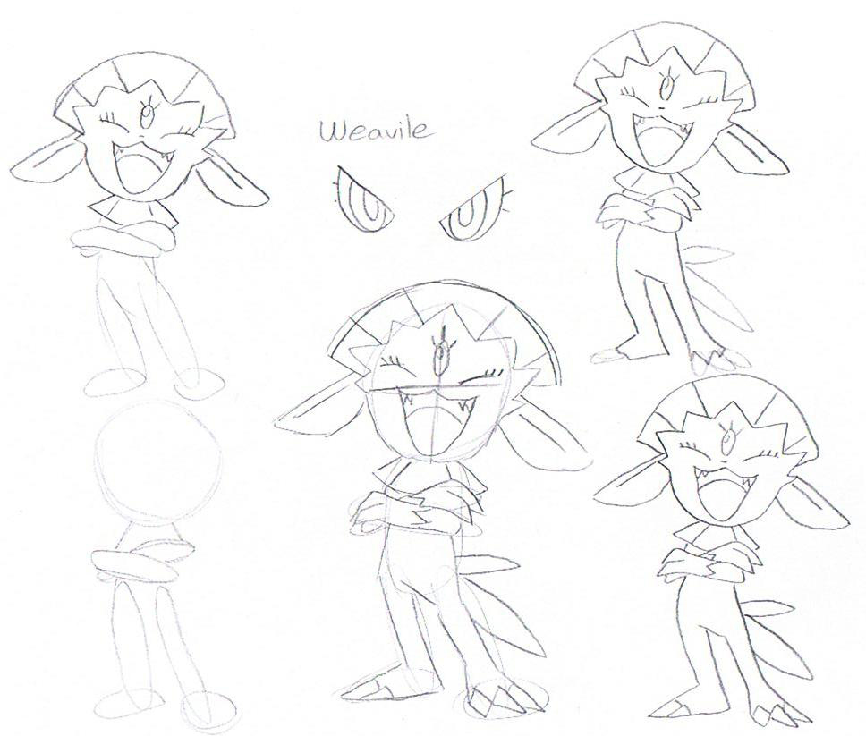How To Draw Weavile From Pokemon Printable Step By Step Drawing Sheet : Drawingtutorials101.Com | Tekenen