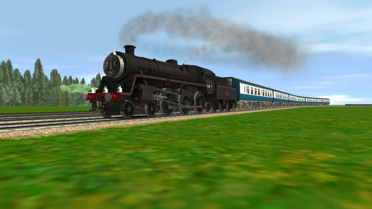 Jerry pulling a passenger train by FlyingFoxandBambi on DeviantArt