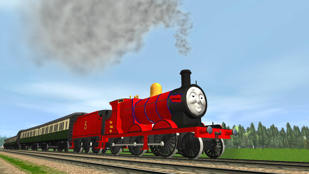 James the red engine (AuraKnight100) by FlyingFoxandBambi on DeviantArt