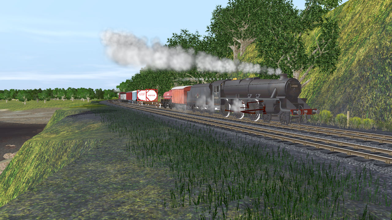 A LMS Black 5 Pulling a goods train by FlyingFoxandBambi on DeviantArt