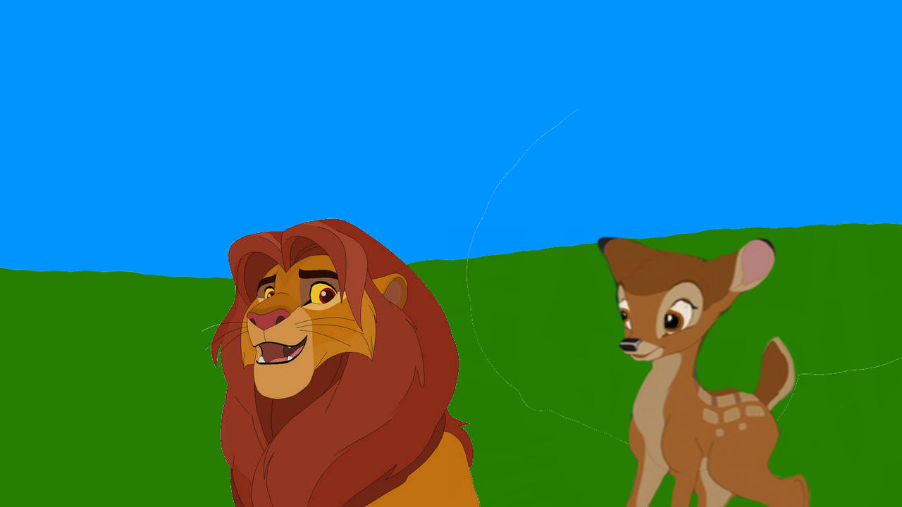 Simba with Bambi by FlyingFoxandBambi on DeviantArt