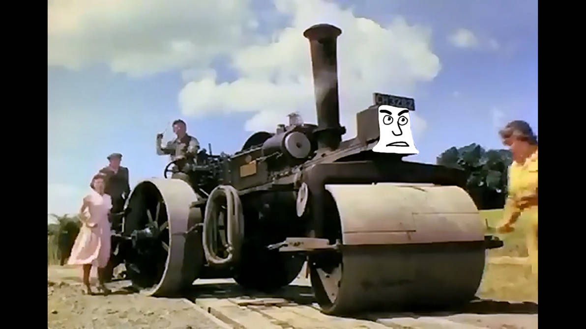 Titfield Thunderbolt but Steamroller has a face by FlyingFoxandBambi on ...