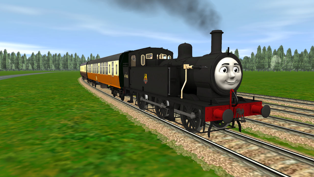 Jinty pulling a passenger train by FlyingFoxandBambi on DeviantArt
