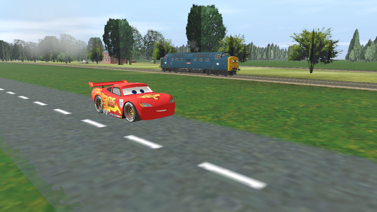 BR Class 55 Deltic Racing With Lightning Mcqueen By FlyingFoxandBambi Br class 55 deltic racing with lightning mcqueen by flyingfoxandbambi