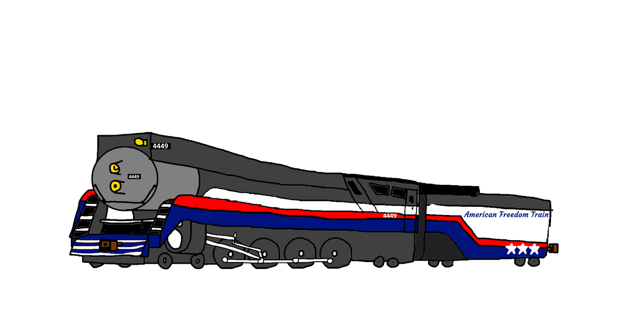 Deviantart Sp Train SP GS-4 4449 (American Freedom Train) by FlyingFoxandBambi on DeviantArt
