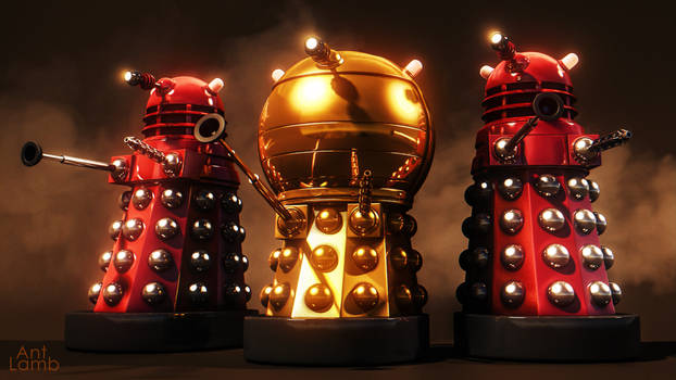 TV21-style Dalek Emperor and Red Daleks