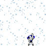 Blue berry is using snow.