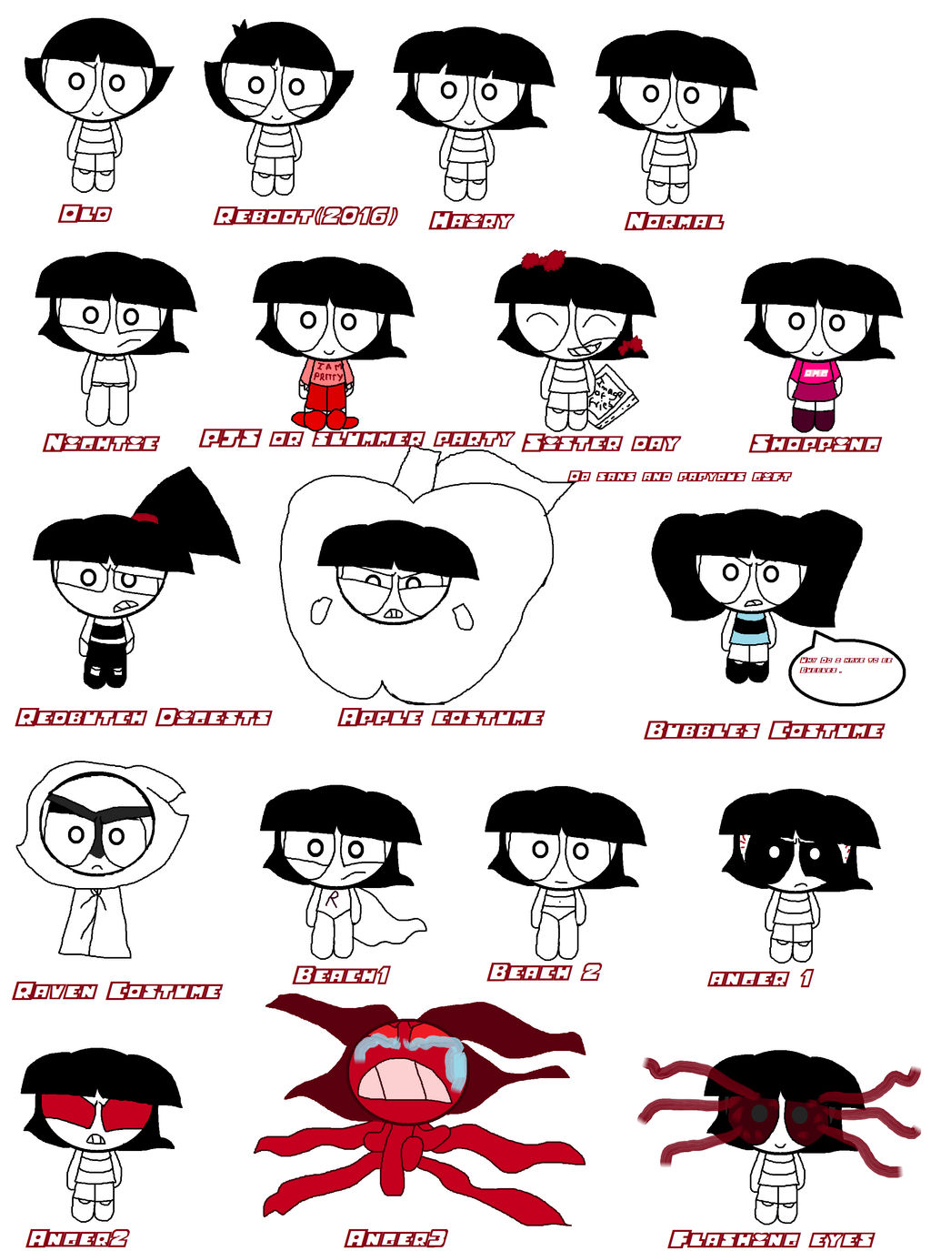 Red buttercup's styles