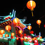 Neon Pagoda and Lanterns