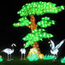 Glowing Tree and Cranes