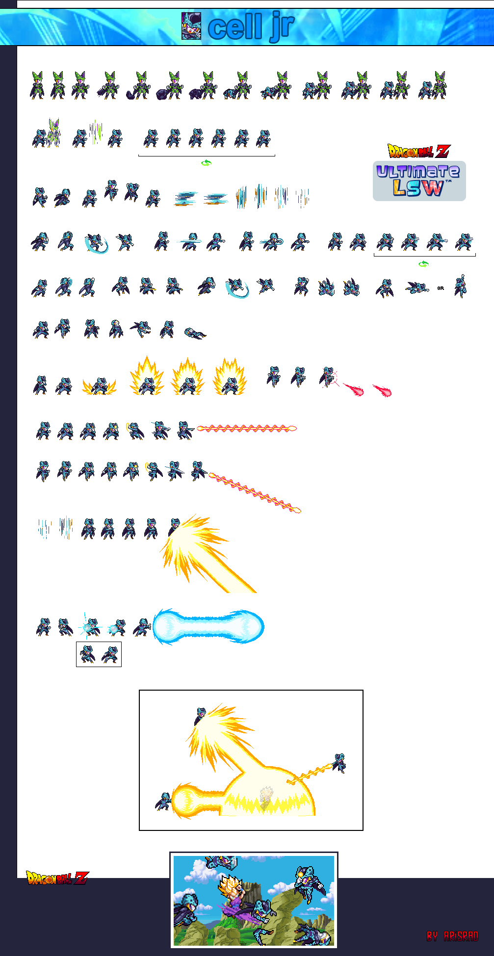 Cell-jr full sprite sheet by arisrad on DeviantArt