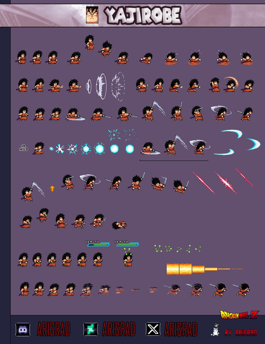 Yajirobe swl sprite sheet by Arisrad by arisrad on DeviantArt