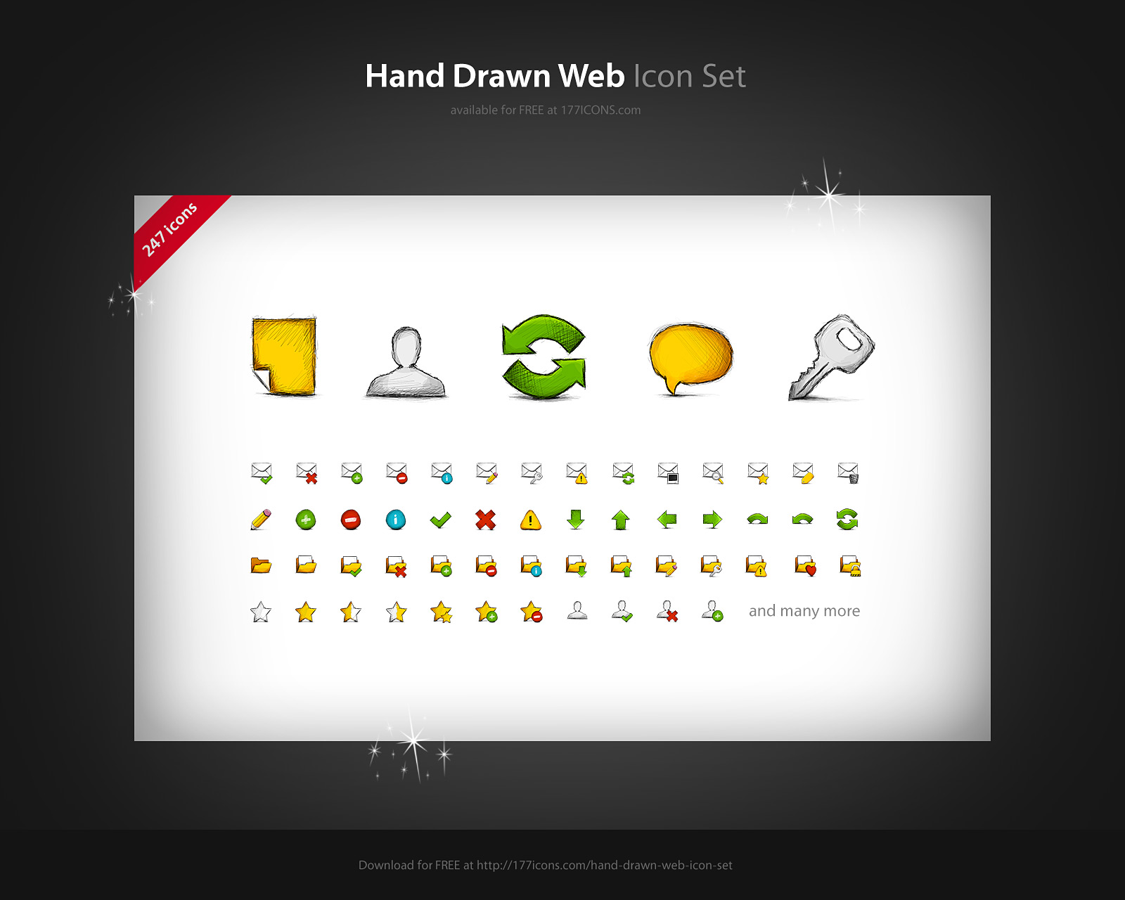 Hand Drawn Web FREE icon set