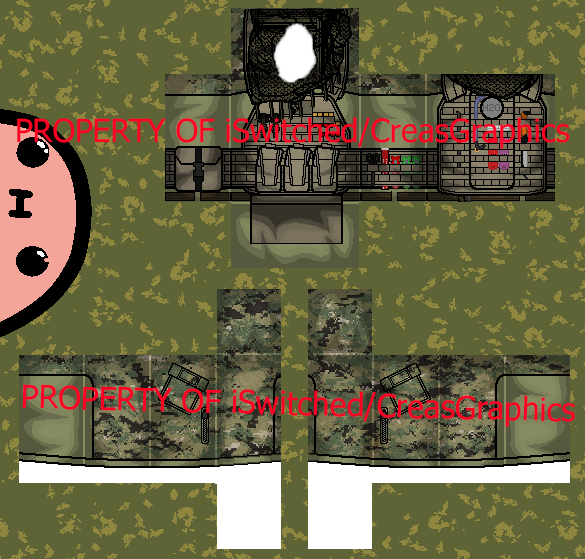 Roblox Military Uniform 1 Example Top By Creasgraphics On Deviantart - roblox army suite template