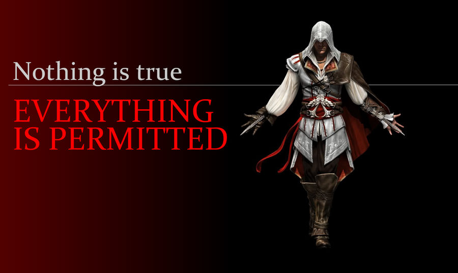 The product is not permitted. Nothing true everything permitted. Nothing is true everything is permitted. Nothing is true everything is permitted тату. Permitted.