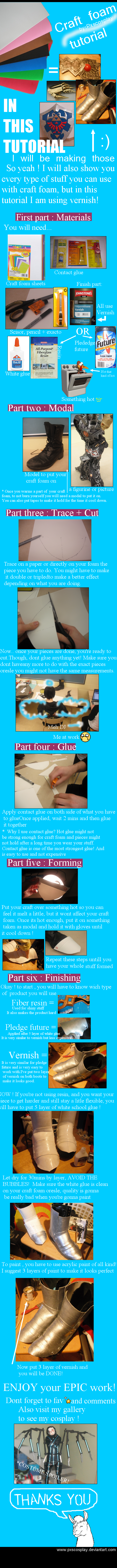 Craft foam tutorial by PxScosplay