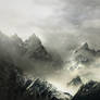 misty mountains - matte painting