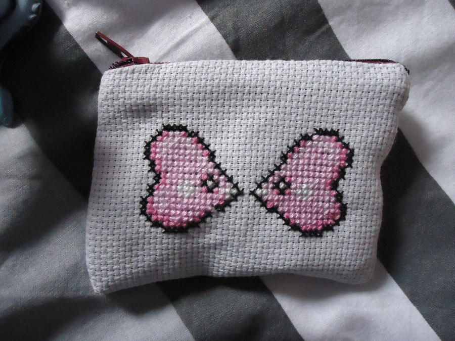 Cross stitch Luvdisc purse