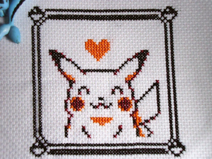 Cross stitch Yellow's Pikachu by Miloceane on DeviantArt