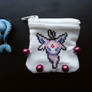 Cross stitch Espeon purse