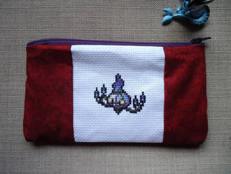 Cross stitch Chandelure pencil case