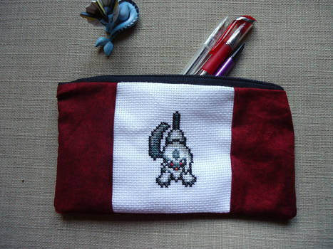 Cross stitch Absol pencil case