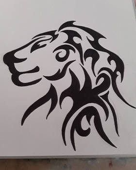 lion head tattoo 