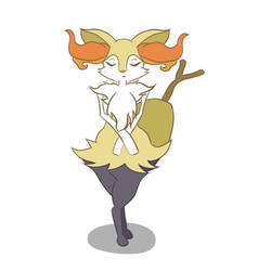 Braixen about to go Dragon's slave on someone