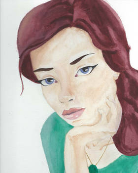 Yet *another* watercolor girl.....