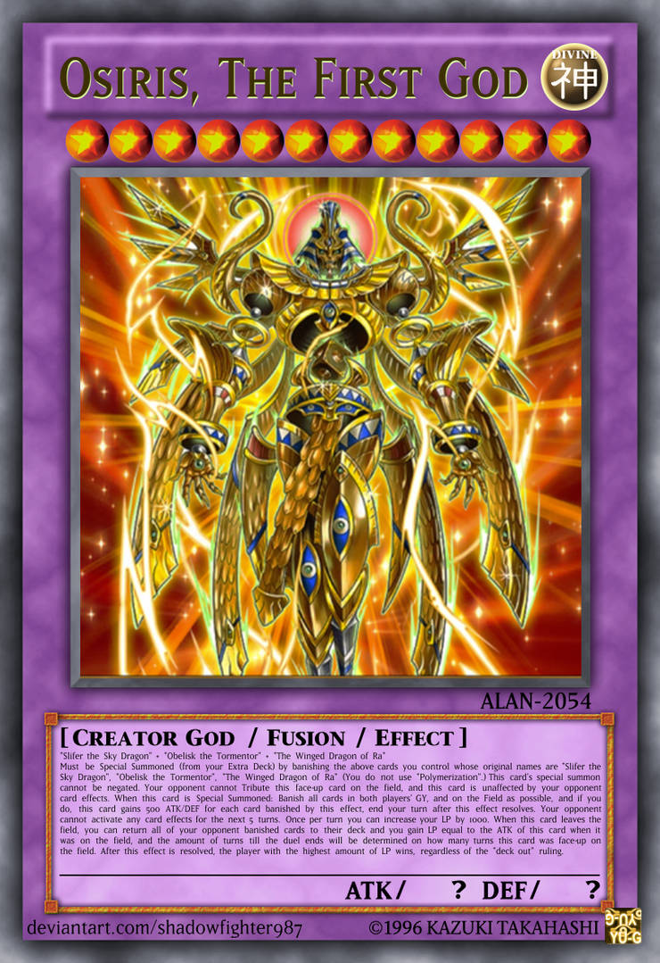 god card fusion yugioh RC04-AE030 Egyptian God Slime (CR)