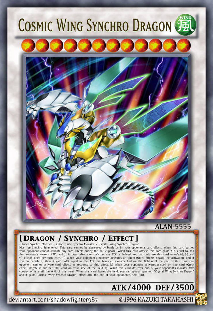 yugioh synchro dragon cards Clear Wing - MP16-EN022 - Secret Rare Tuner monstersOnce per turn Cosmic Wing Synchro Dragon by