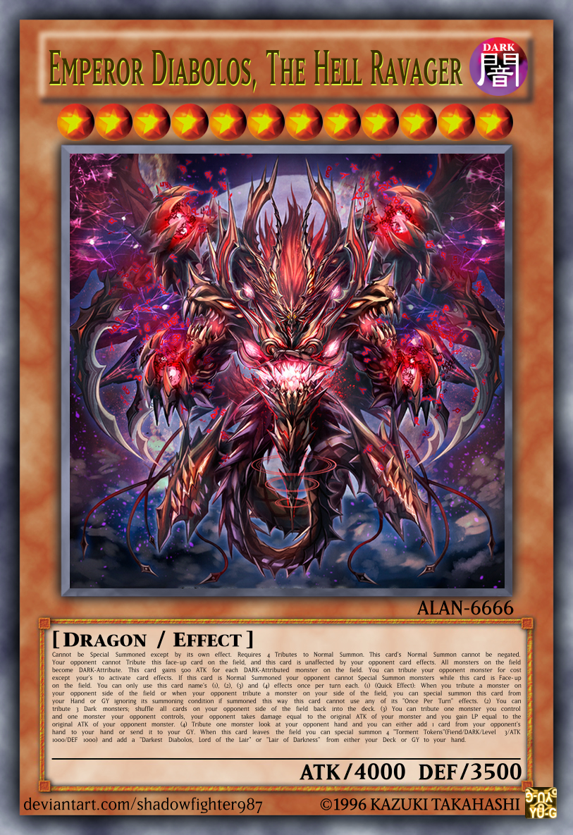 diabolos deck yugioh Yu-Gi-Oh! - Diabolos, King of The Abyss (FOTB-EN061) - Force of The Breaker - 1st Edition Your opponent cannot Tribute this card Rerouting Deck Fix: Dark Cyberse