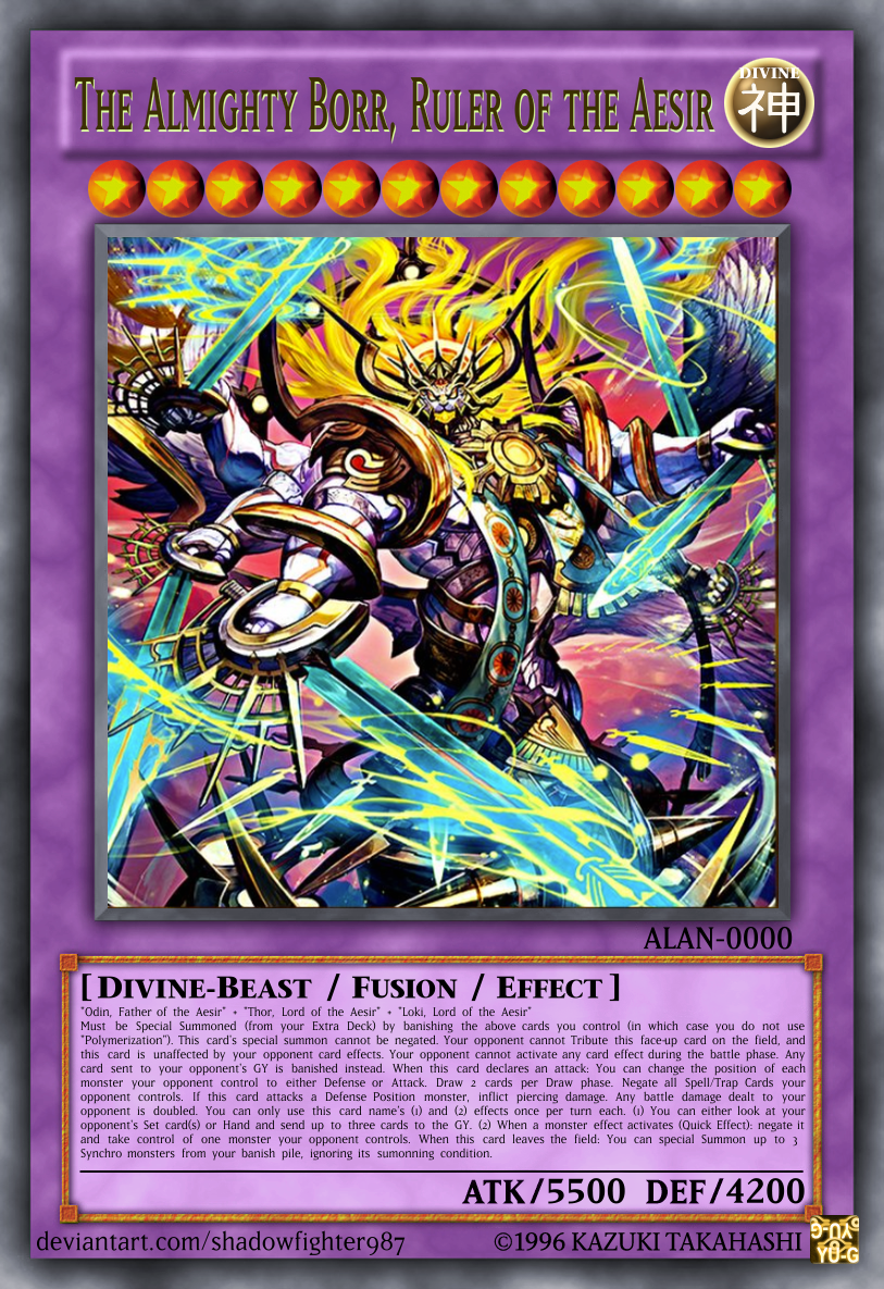 aesir cards yugioh The Almighty Borr, Ruler of the Aesir by shadowfighter987 on DeviantArt