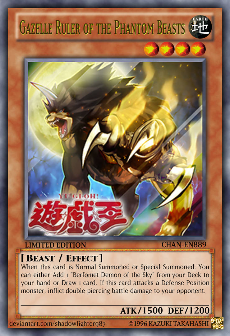yugioh gazelle deck New Illusion! Duelist nexus revealed! Source:Official Yu-Gi-Oh! TRADING CARD GAME https://t.co/7M2RYHq9C4 # #TCG #YuGiOh #MasterDuel Beast Level 4 ATK/1500 DEF/1200 This monster moves so fast that it looks like an illusion to mortal eyes. Yu-Gi-Oh! Power of Chaos Joey